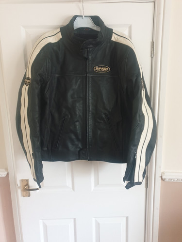 Leather motorcycle jacket - leather,